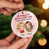 Custom Ceramic Ornament - Personalized Best Friend Christmas Birthday Gifts For Women, Besties, Sisters, BFF - Unfiltered And Unbothered