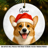 Custom Photo Ceramic Ornament - Personalized - Christmas Birthday Gifts For Dog Cat Lovers, Dog Dad And Mom, Cat Owners - Happy Howlidays