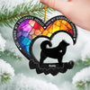 Custom Acrylic Ornament - Personalized Christmas Memorial Sympathy Gifts For Dogs - A Piece Of My Heart Forever