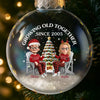 Custom Snow-Filled Ball Ornament - Personalized Anniversary Christmas Wedding Gifts For Husband And Wife, Him And Her - Forever Feels Like Christmas With You
