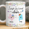 Custom Long Distance Mug - Personalized Best Friend Christmas Birthday Gifts For Women, Besties, Sisters, BFF - Side By Side Always Stronger