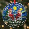 Custom Circle Glass Ornament - Personalized Anniversary Christmas Wedding Gifts For Husband And Wife, Him And Her - Annoying You Forever