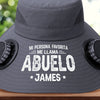 Sombrero Personalizado Con Ventiladores De Energía Solar - Regalos De Cumpleaños Personalizados Para Papá, Abuelo - Nada Supera Ser Llamado Abuelo