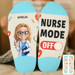 Custom Name Funny Nurse Gifts - Personalized Middle Tube Socks
