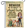 Custom Flag - Personalized Garden Gifts For Gardeners, Dog Lovers, Dog Dad And Mom - Crazy Plant Lady With A Dog Boss