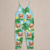 Custom Photo Casual Loose Overalls Jumpsuit - Personalized Summer Vacation And Travel Gifts For Dog Cat Lovers, Dog Dad And Mom, Cat Owners - Life’s Better With Fur