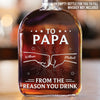 From Your Little Headache, With Love - Family Personalized Custom Whiskey Bottle - Father's Day, Gift For Dad, Grandpa
