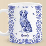 Custom Name Floral Dog Lover Gifts - Personalized Mugs