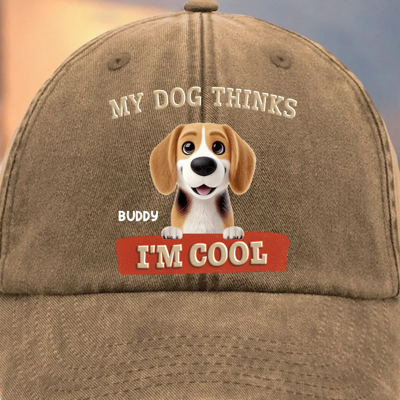 Custom Vintage Washed Denim Baseball Cap - Personalized Birthday Gifts For Dog Lovers, Dog Dad And Mom - Bark Side Forever