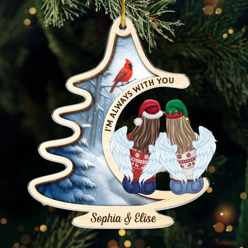 Custom Acrylic Ornament - Personalized Memorial Sympathy Gifts For Loss Of Mom, Dad - Beside You Always