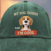 Custom Vintage Washed Denim Baseball Cap - Personalized Birthday Gifts For Dog Lovers, Dog Dad And Mom - Bark Side Forever