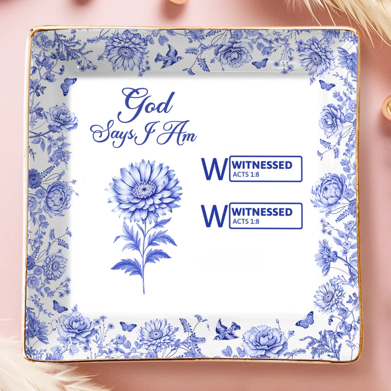 Custom Full-Print Jewelry Dish - Personalized Best Friend Birthday Gifts For Women, Besties, Sisters, BFF  - Blessed And Loved