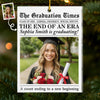 Custom Photo Acrylic Ornament - Personalized Christmas Graduation Gifts For Him, Her - New Beginnings Bright With Hope