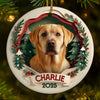 Custom Photo Ceramic Ornament - Personalized Pet Memorial Sympathy Gifts For Dogs, Cats - Forever In My Heart