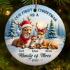 Custom Ceramic Ornament - Personalized Christmas Birthday Gifts For Mom, Dad, Kids - Celebrating Christmas As A Trio