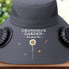 Custom Hat With Fans Solar Power - Personalized Garden Gifts For Gardeners, Mom, Grandma - Garden Of Love And Legacy