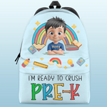 Custom Name Preschool Rainbow Gifts for Kids - Personalized Kid Backpack