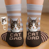 Custom Photo Crew Socks - Personalized Birthday Gifts For Dog Cat Lovers, Dog Dad And Mom, Cat Owners - World’s Okayest Cat Dad