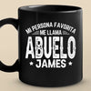 Taza Negra Personalizada - Regalos De Cumpleaños Personalizados Para Papá, Abuelo - Mis Personas Favoritas Me Llaman Abuelo