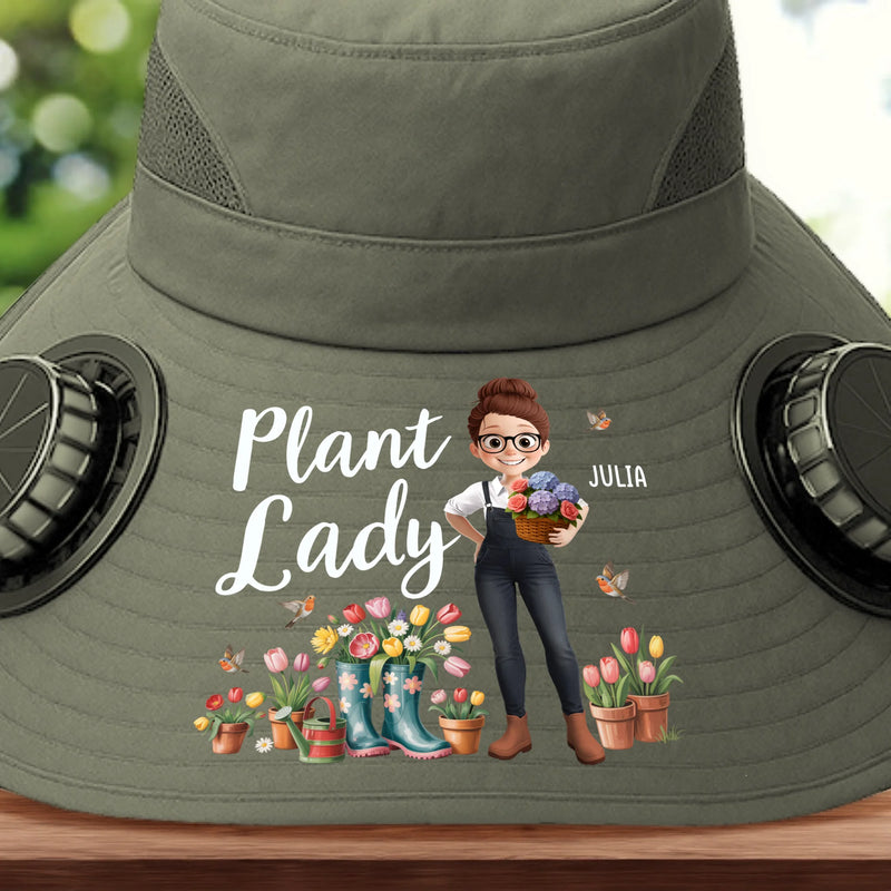Custom Hat With Fans Solar Power - Personalized Garden Gifts For Gardeners - Plant Dreams, Grow Joy