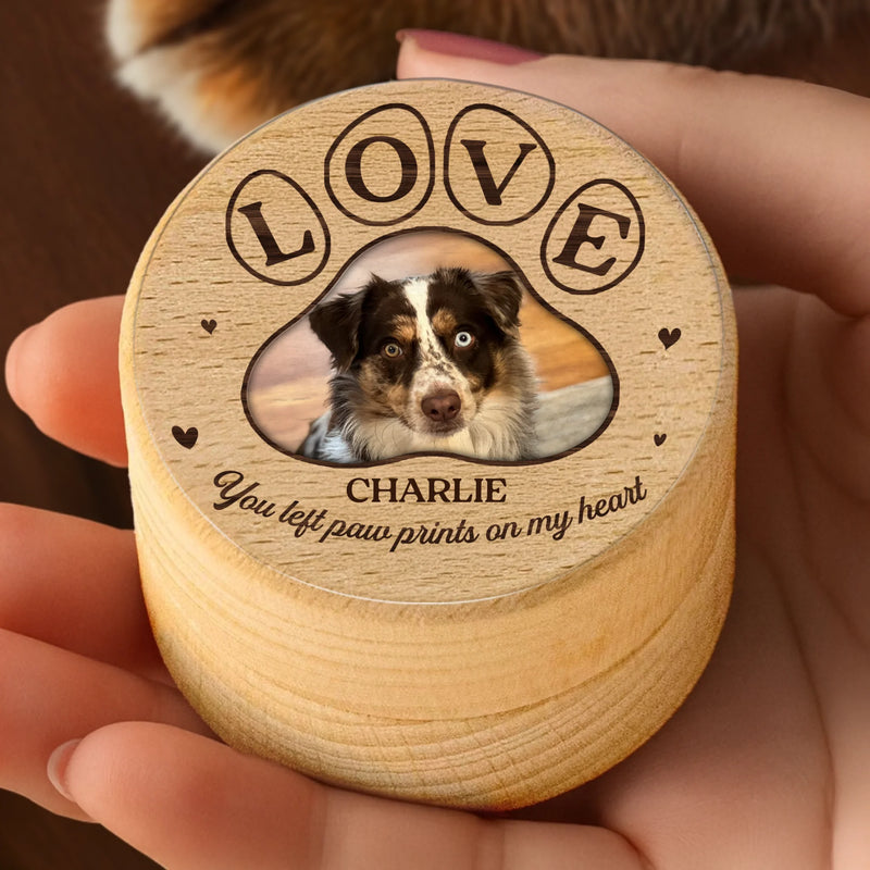 Custom Photo Wooden Fur Keepsake Box - Personalized Pet Memorial Gifts For Dogs, Cats - Forever In My Heart