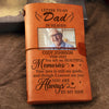 Custom Photo Leather Wrap Journal - Personalized Memorial Sympathy Gifts For Loss Of Mom, Dad - Forever In My Heart