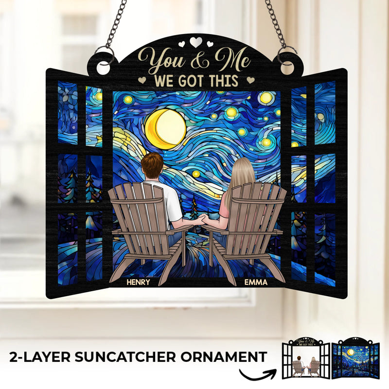 The View’s Better With You - Couple Personalized Window Hanging Suncatcher Ornament - Gift For Husband Wife, Anniversary