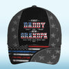 First Dad, Now Grandpa - Family Personalized Custom Hat, All Over Print Classic Cap - Father's Day, Gift For Dad, Grandpa
