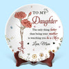 From My Heart To Yours, Always Loved - Family Personalized Custom Ceramic Plate - Mother's Day, Gift For Mom, Daughter
