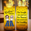 Besties Forever, Laughter Never Ends - Bestie Personalized Custom LED Projection Flameless Candle - Gift For Best Friends, BFF, Sisters