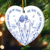 Custom Ceramic Ornament - Personalized Best Friend Christmas Birthday Gifts For Women, Besties, Sisters, BFF - Together We Shine The Most