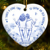 Custom Ceramic Ornament - Personalized Best Friend Christmas Birthday Gifts For Women, Besties, Sisters, BFF - Together We Shine The Most