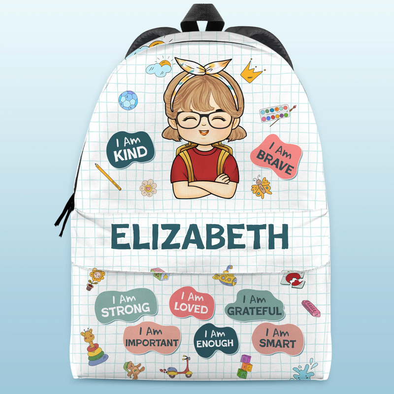 I Am Loved - Personalized Custom Kid Backpack - Back To School Gift For Kid