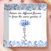 Custom Full-Print Jewelry Dish - Personalized Best Friend Birthday Gifts For Women - Forever Blossoming Side By Side