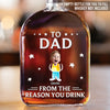 Custom Photo Cheers To The Chaos You Created - Family Personalized Custom Whiskey Bottle - Father's Day, Gift For Dad, Grandpa