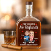 Custom Whiskey Bottle - Personalized Anniversary Wedding Gifts For Husband And Wife, Him And Her, Wine, Bourbon, Whiskey Lovers - Lifetime Contract, No Escape