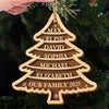 Custom Double Layer Wooden Ornament - Personalized Christmas Birthday Gifts For Mom, Dad, Kids - Generations Of Love