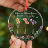 Custom Circle Glass Ornament - Personalized Christmas Best Friend Birthday Gifts For Women, Besties, Sisters, BFF - Sisters By Heart, Friends By Choice