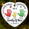 Custom Ceramic Ornament - Personalized Christmas Birthday Gifts For Mom, Dad, Kids - Together We Are Stronger copy
