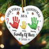 Custom Ceramic Ornament - Personalized Christmas Birthday Gifts For Mom, Dad, Kids - Together We Are Stronger copy