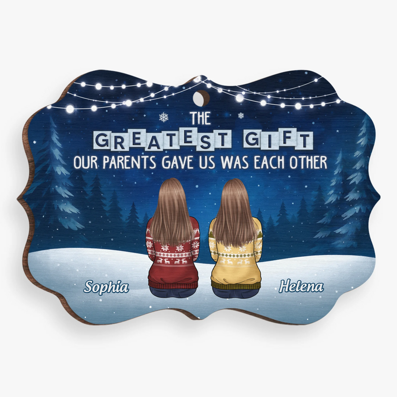 Custom Wood Ornament - Personalized Christmas Birthday Gifts For Brother, Sister - Siblings Bound By Love