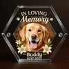 Custom Photo Acrylic Pet Fur Keepsake Box - Personalized Pet Memorial Sympathy Gifts For Dogs, Cats - Forever In My Heart