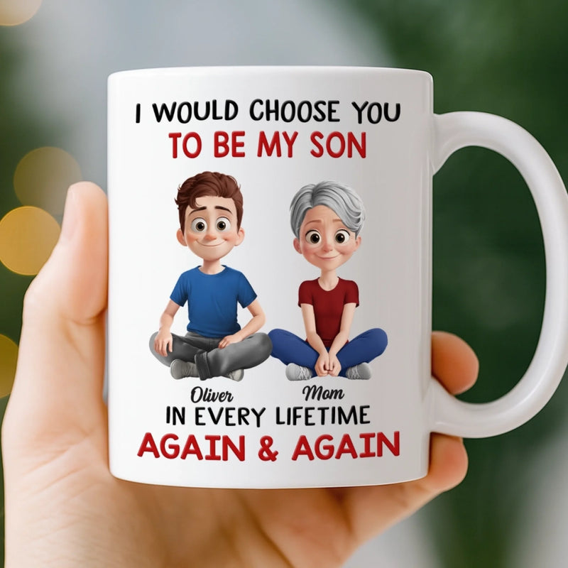 Custom Mug - Personalized Birthday Gifts For Mom, Son - Behind Every Great Son Is A Loving Mom