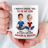 Custom Mug - Personalized Birthday Gifts For Mom, Son - Behind Every Great Son Is A Loving Mom