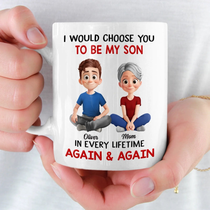 Custom Mug - Personalized Birthday Gifts For Mom, Son - Behind Every Great Son Is A Loving Mom