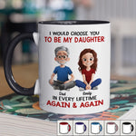 Custom Name Dad Daughter Gifts - Personalized Accent Mugs