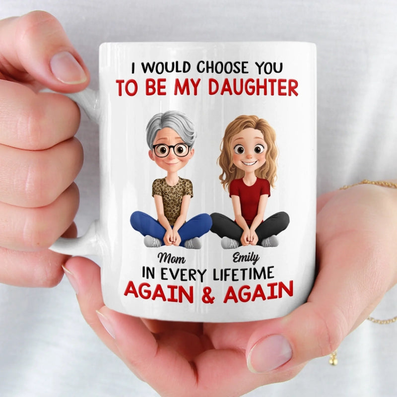 Custom Mug - Personalized Birthday Gifts For Mom, Dad, Daughter - Forever My Little Girl