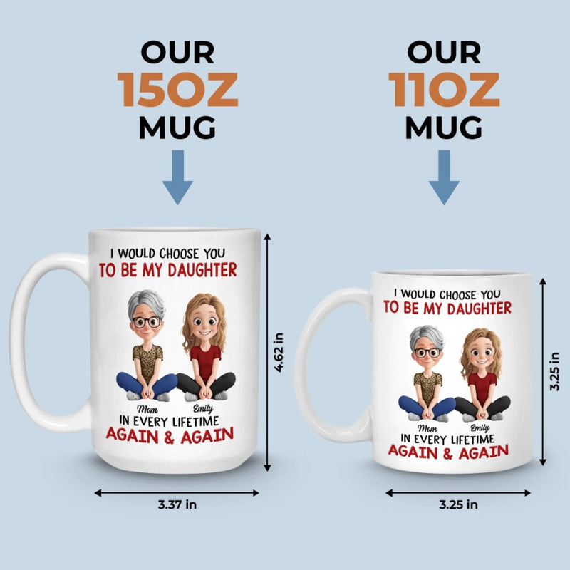 Custom Name Mother Daughter Gifts - Personalized Mugs