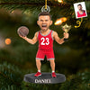 Custom Photo Acrylic Ornament - Personalized Christmas Birthday Sport Gifts For Sports Lovers - Basket Full Of Christmas Cheer