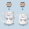 Custom Long Distance Mug - Personalized Best Friend Birthday Gifts For Women, Besties, Sisters, BFF - Side by Side, Always